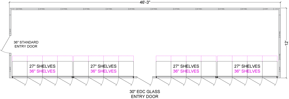 Glass Doors Walk-In Coolers- Left or Right Entry - Fully Customizable