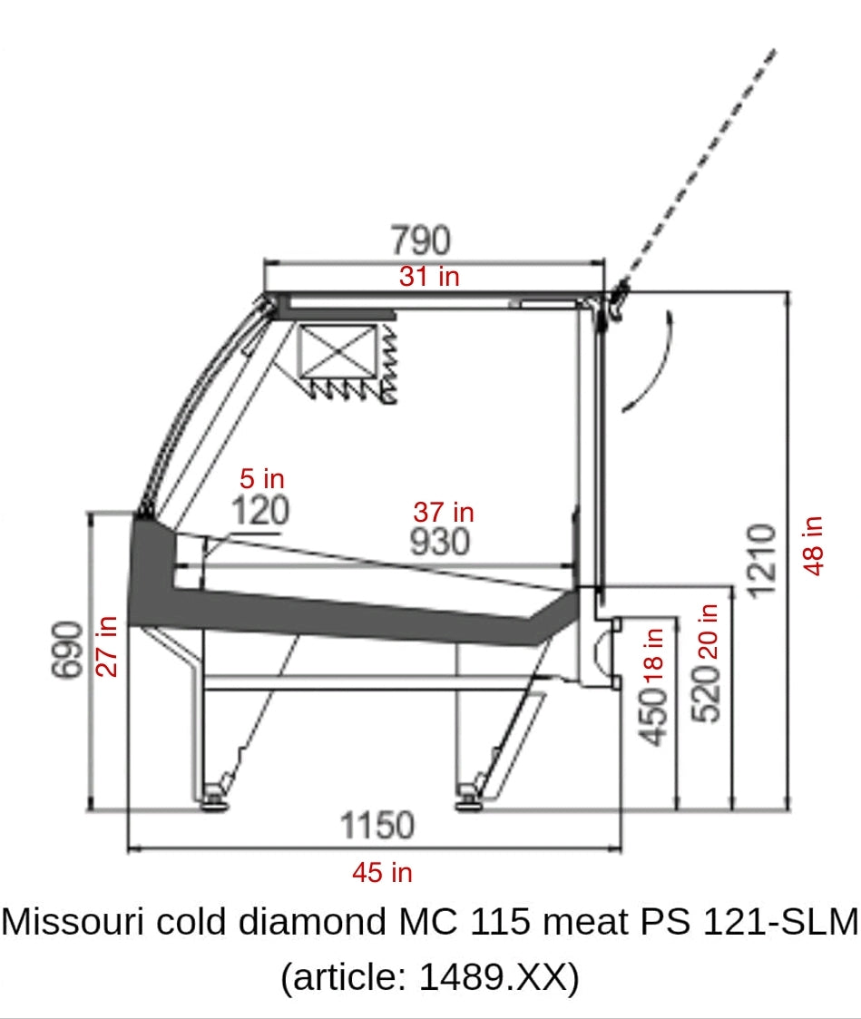 Мissouri Meat Display Counter - HL - Remote