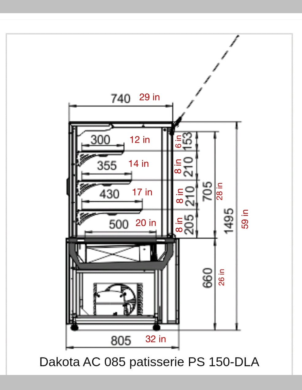 Dakota Pastry Display Case - Plug-in - HL