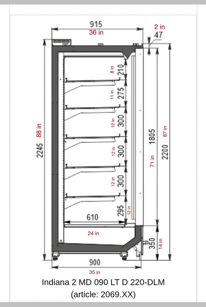 Indiana Reach-in Freezer Multiple doors Customizable- Remote - HL