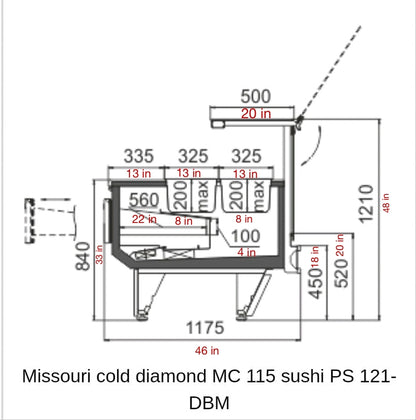 Мissour Smoothie and Salad bar refrigerator - Remote - HL