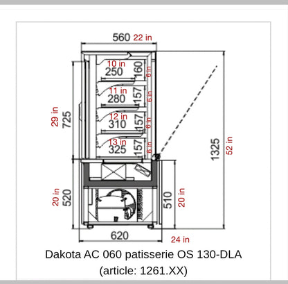 Dakota Pastry Display Case - Plug-in- HL