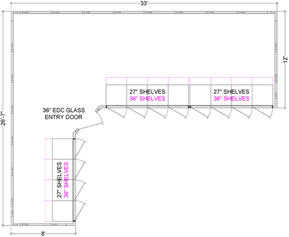 L- Shaped Walk-In Coolers - Door on Left Right or Center - Fully Customizable