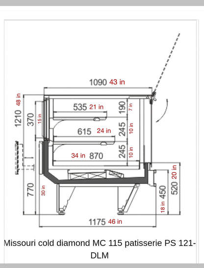 Missouri Bakery Display Case - Remote - HL